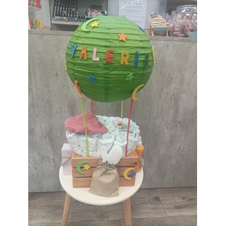 Tarta pañales forma Globo - Imagen 1